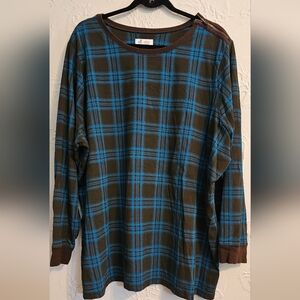D&co Womens 3XL Tunic Long Sleeve Shirt Zipper